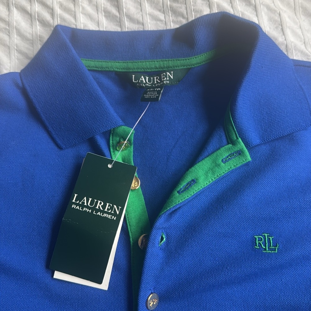 LAUREN by Ralph Lauren women’s polo blue XS